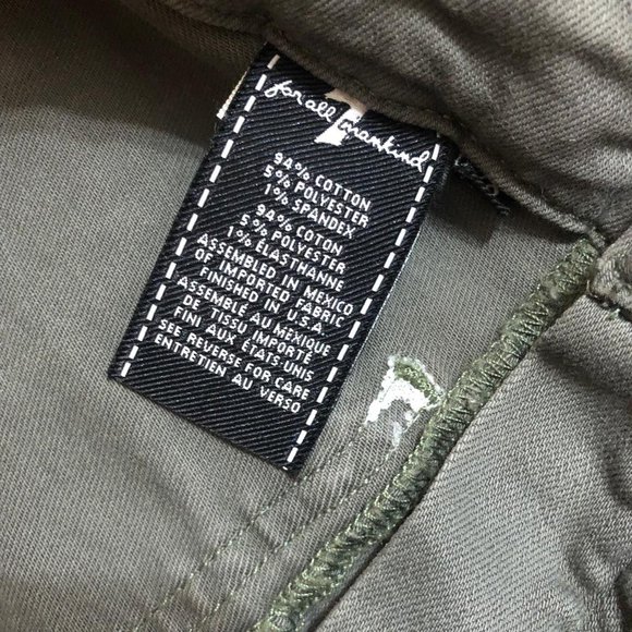 7 For All Mankind Olive Braid Trim Flare Jeans Size 8 - Picture 7 of 8